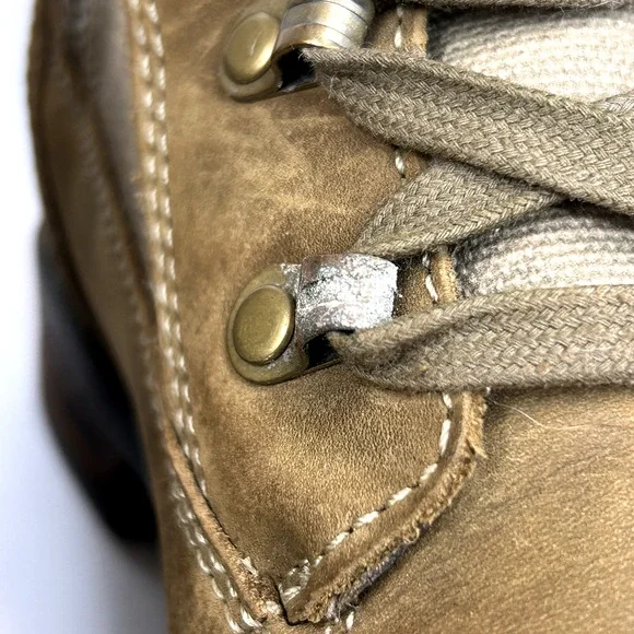 Sorel Emelie Conquest Boots Womens 7.5 Brown Combat Leather Utility Gorpcore - Picture 8 of 9